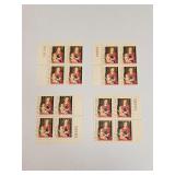 1966 US Plate Block Mint 5 Cent Stamps