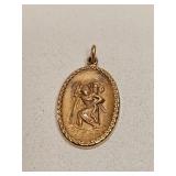 Vintage 12 KT Gold Filled Religious Medal