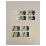 1966 US Plate Block Mint 5 Cent Stamps