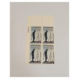1964 US Plate Block Mint 5 Cent Stamps