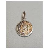 Vintage Sterling Silver Religious Medal