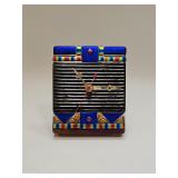 Vintage DICHROIC Glass Desk Clock