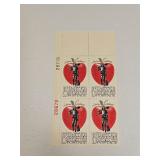 1966 US Plate Block Mint 5 Cent Stamps
