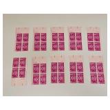1964 US Plate Block Mint 5 Cent Stamps