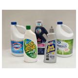 House Cleaning Chemicals Half & Three Quarter Full