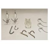 Lot Of Wall Hooks Various Size Hat Coat
