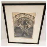 Vintage Mid Century Ken Patterson Etching