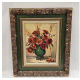 Vintage T. Davenport Still Life Flowers 1971