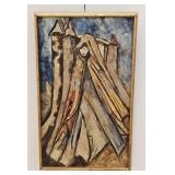 Vintage Oil On Board Artist Signed