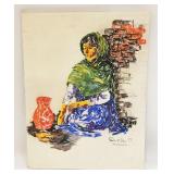 Vintage 1959 Art Signed Davies Mexico