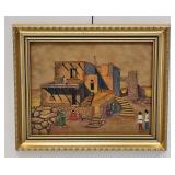 Vintage Taos Pueblo Painting Unsigned