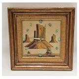 Vintage Sandpainting Clock Monument Valley Arizona