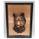 John Louw 3D Wall Art Copper Relief Wolf