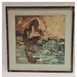 Vtg Heavy Impasto Abstract Painting Signed Deam