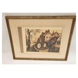 Antique 1914 French Etching