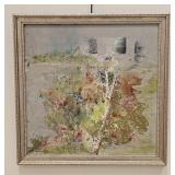 Vintage Framed Abstract Painting On Board