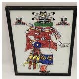 Vintage Mixed Media Of Kachina Image