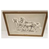Vintage Lively Arabians Print Samuel Peterson