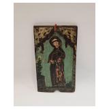 Antique 19th Century Retablo Icon Saint Francis