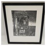 Vintage Lithograph Print Waiting For Riley Post