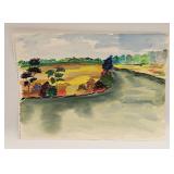 Unsigned Watercolor Landscape