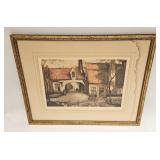 Antique 1914 French Etching