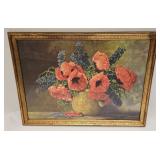 Vintage Still Life Art Print Flowers In Vase