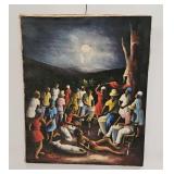 Vintage Haitian Artist Yves Jean-Pierre Painting