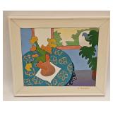 Vintage Julianna Kirwin Mixed Media Puzzle Art