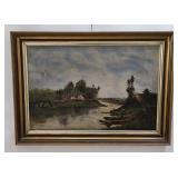 Dutch School 19th Century Oil Unsigned
