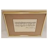 Vintage Litho Musical Notes Signed
