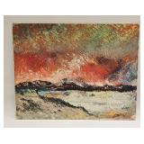 Vintage Abstract Landscape Unsigned