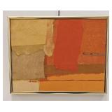 Vtg Artist Signed Mixed Media Abstract Painting