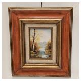 Vintage Artist Signed Landscape With Stream