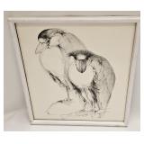 Vintage Print of A Pair Of Birds