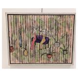 Evelyn Carter Mixed Media Painting Titled Waiting