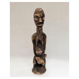 Vintage Mid Century African Wood Maternity Figure