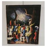 Vintage Haitian Artist Yves Jean-Pierre Painting