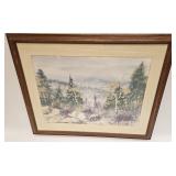 Vintage Robert Rae Secrest Watercolor Landscape