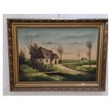 Dutch School 19th Century Oil Signed M Dauven