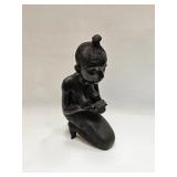 Vintage Hardwood African Maternity Figure & Baby
