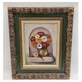 Vintage T. Davenport Still Life Flowers 1971
