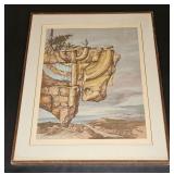Vintage Samuel Bak Artist Proof Serigraph Menorah
