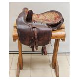 Antique Victorian Horse Side Saddle Ladies & Stand