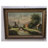 Dutch School 19th Century Oil Signed M Dauven