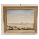 Framed Southwest Landscape Signed SM Jones