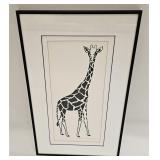 NM Artist Gwen Peterson Signed Serigraph Giraffe