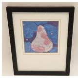 Vintage Framed Pear Print