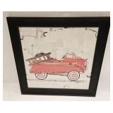 Mixed Media Fire Truck Art