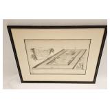 Antique Architectural Engraving 17th Century